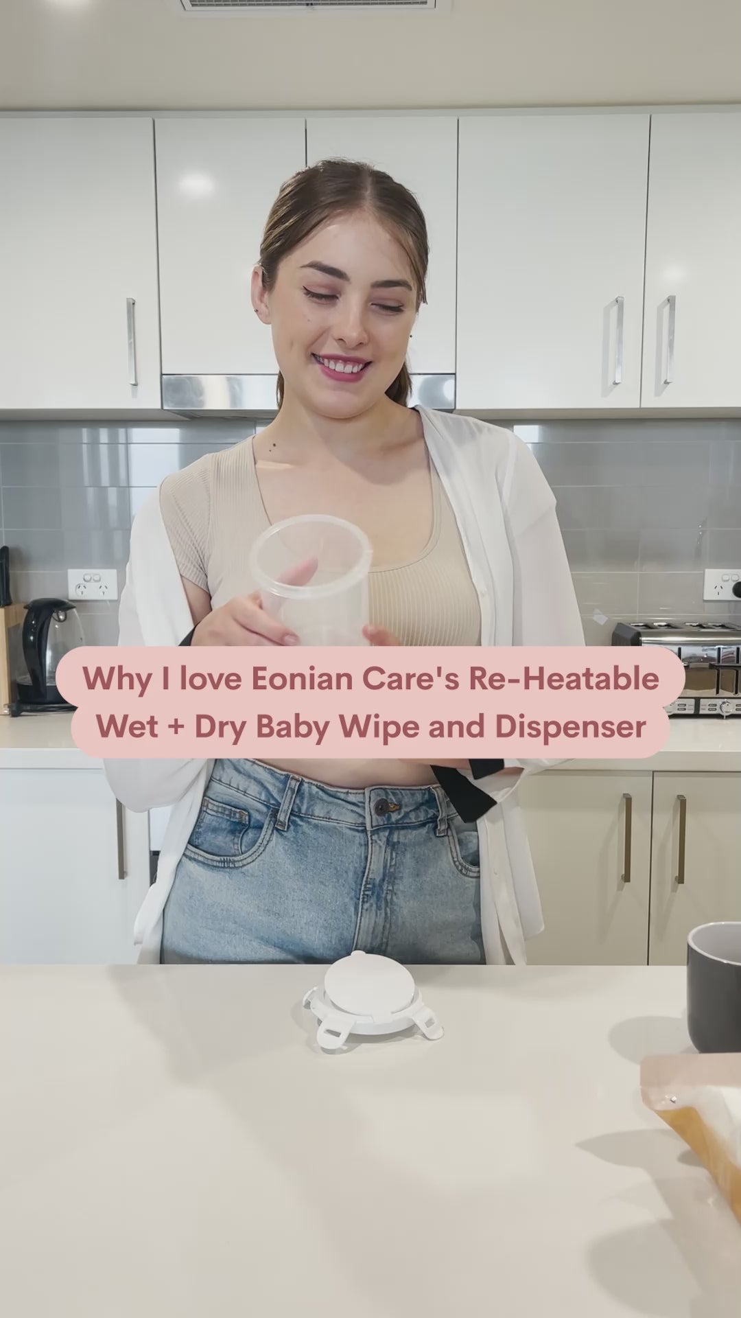 Re-heatable Wet + Dry Baby Wipe &amp; Dispenser